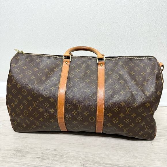 Louis Vuitton Keepall Bandoulière 55 Monogram Vintage 2002 Large Duffel Bag - Picture 1 of 15